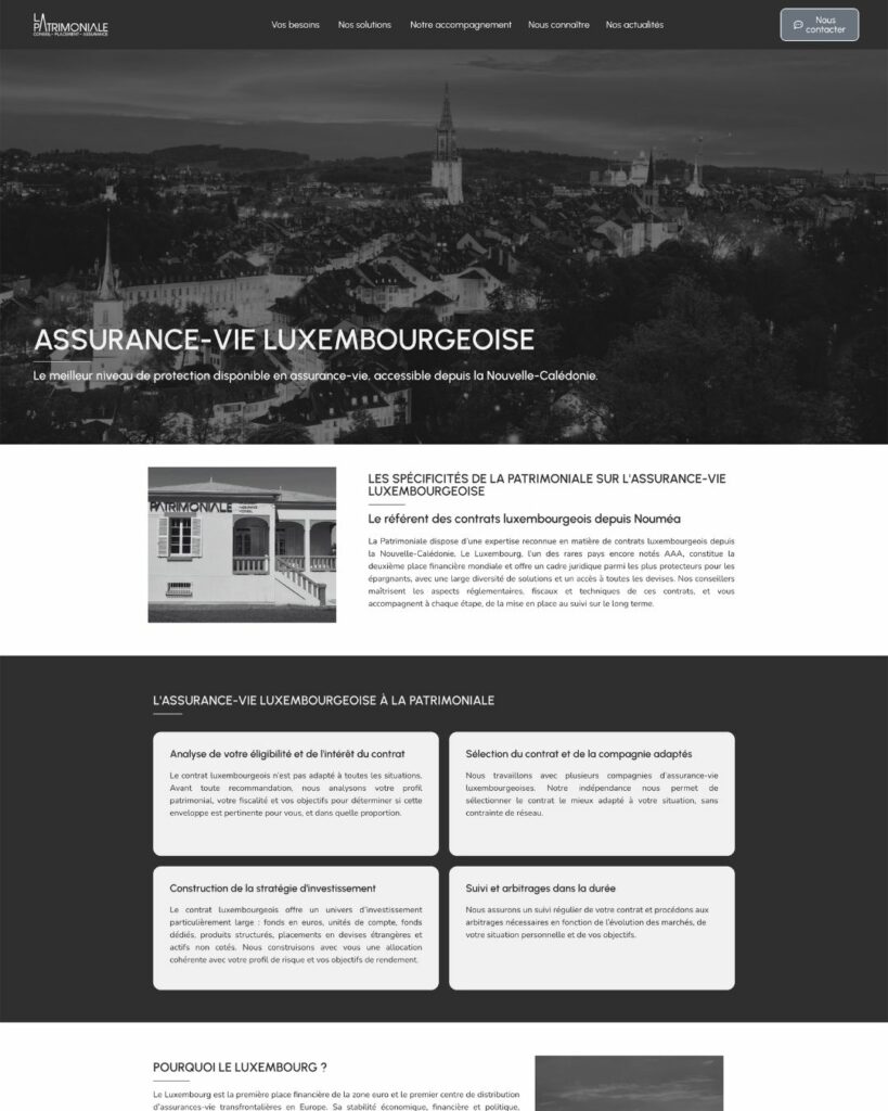 Page dédiée à l'assurance-vie luxembourgeoise